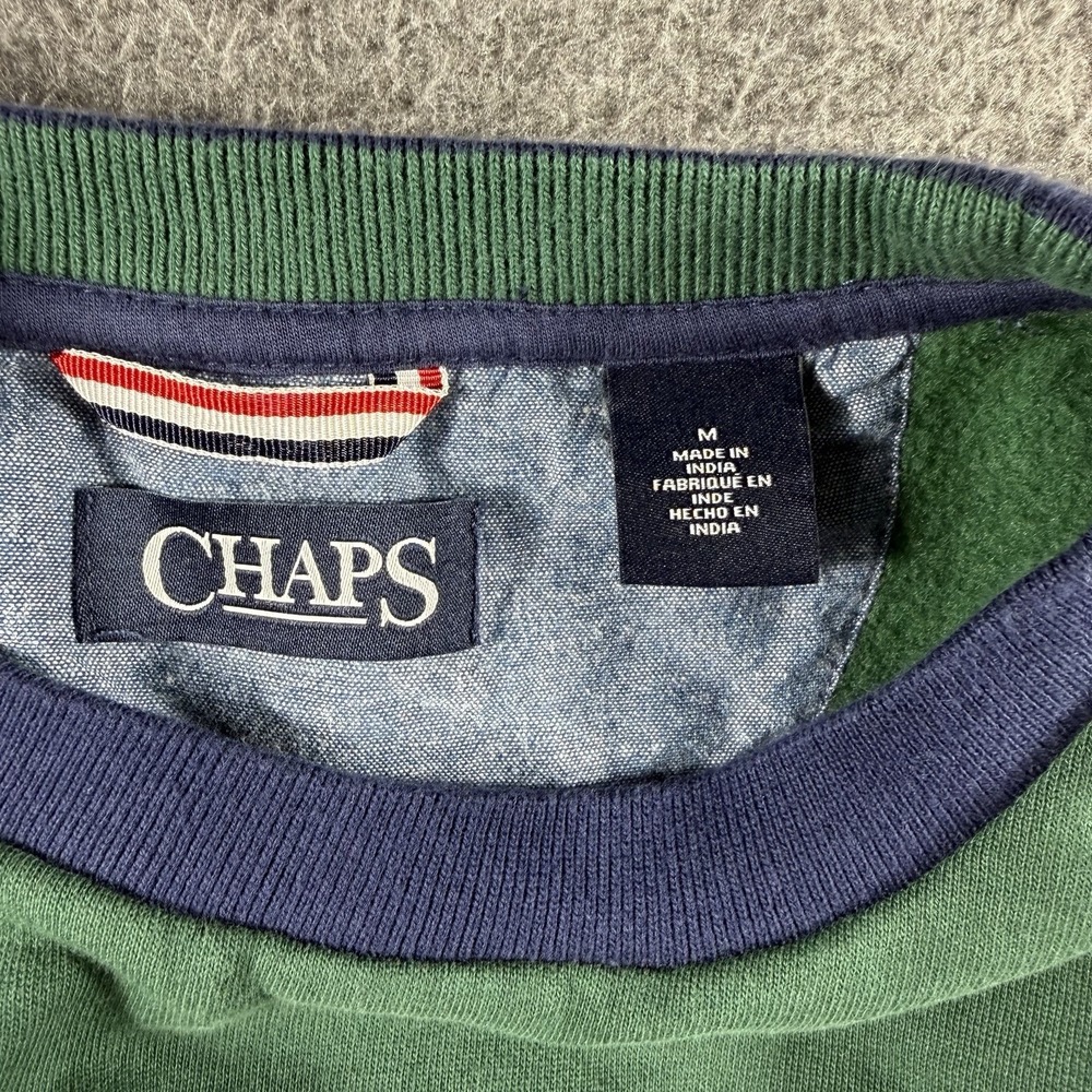 Vintage Chaps Ralph Lauren Color block Crewneck Sweatshirt Mens SZ M 90's Retro - Picture 5 of 6